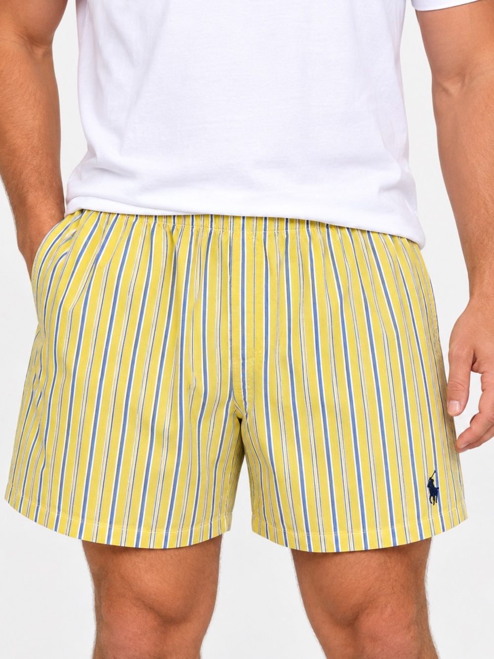 Polo Ralph Lauren Men’s Yellow Striped Classic Fit Boxer Shorts 2XL